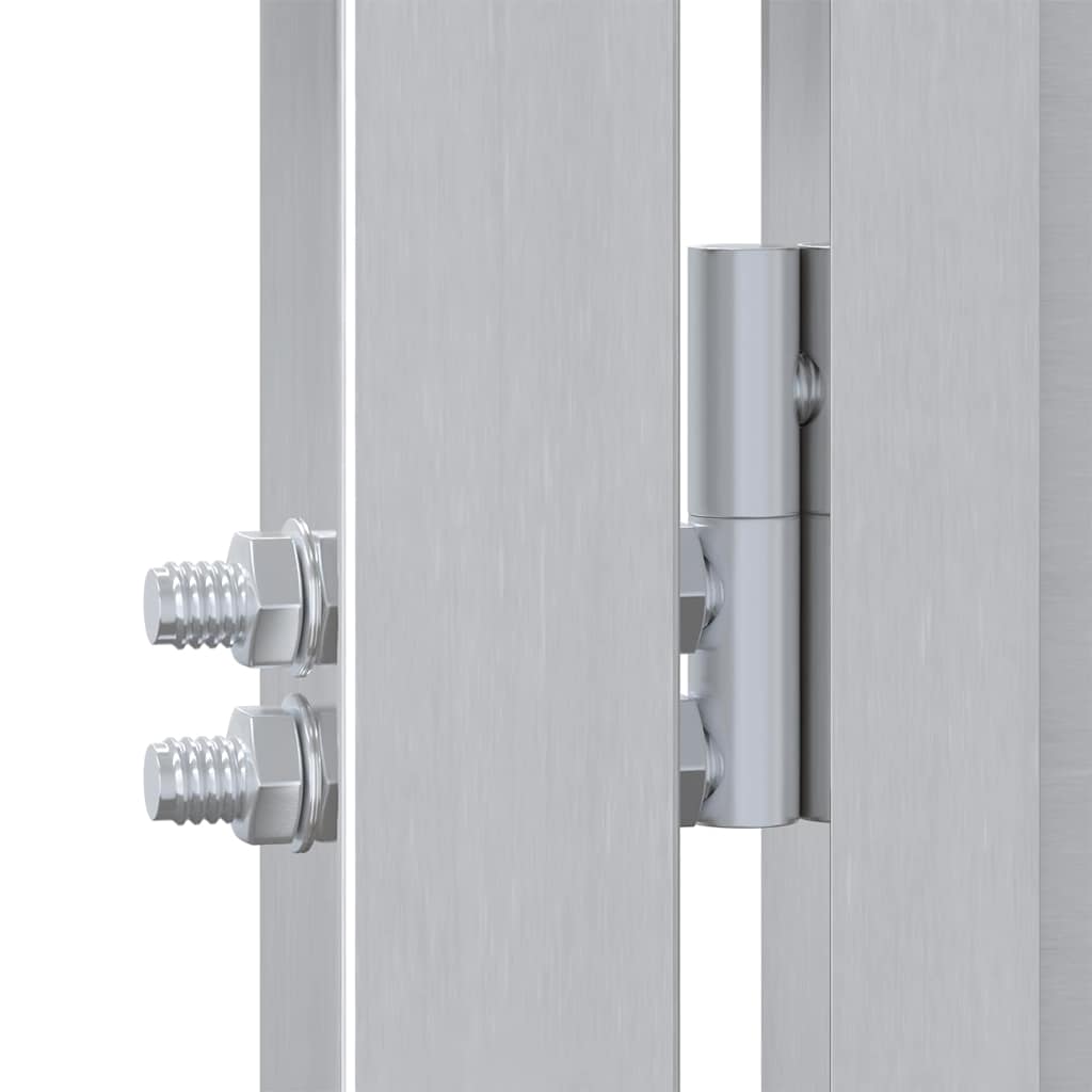 vidaXL Πύλη Κήπου με κλειδαριά Ασημί 100 x 75 cm Ανοξείδωτο ατσάλι