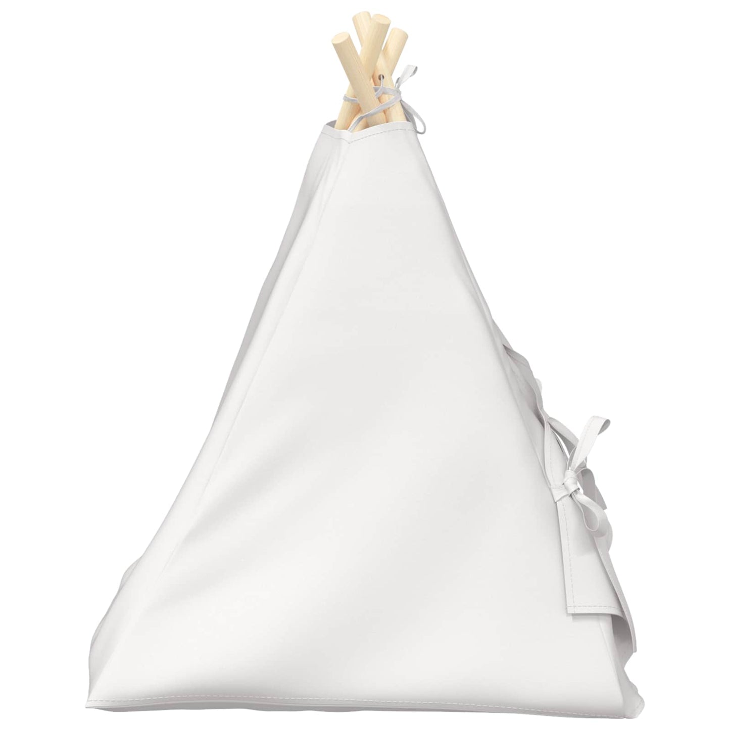 vidaXL Teepee για κατοικίδια με μαξιλάρι Λευκό 50 x 50 x 60 cm