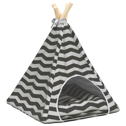vidaXL Teepee για κατοικίδια με μαξιλάρι 40 x 40 x 50 cm Πολυεστέρας
