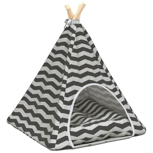 vidaXL Teepee για κατοικίδια με μαξιλάρι 50 x 50 x 60 cm Πολυεστέρας