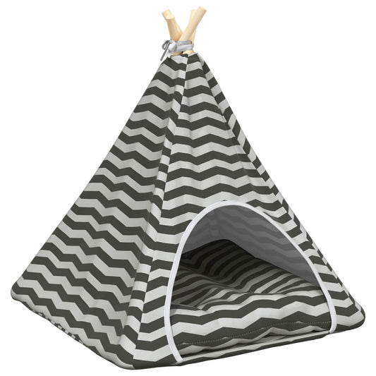 vidaXL Teepee για κατοικίδια με μαξιλάρι 60 x 60 x 70 cm Πολυεστέρας