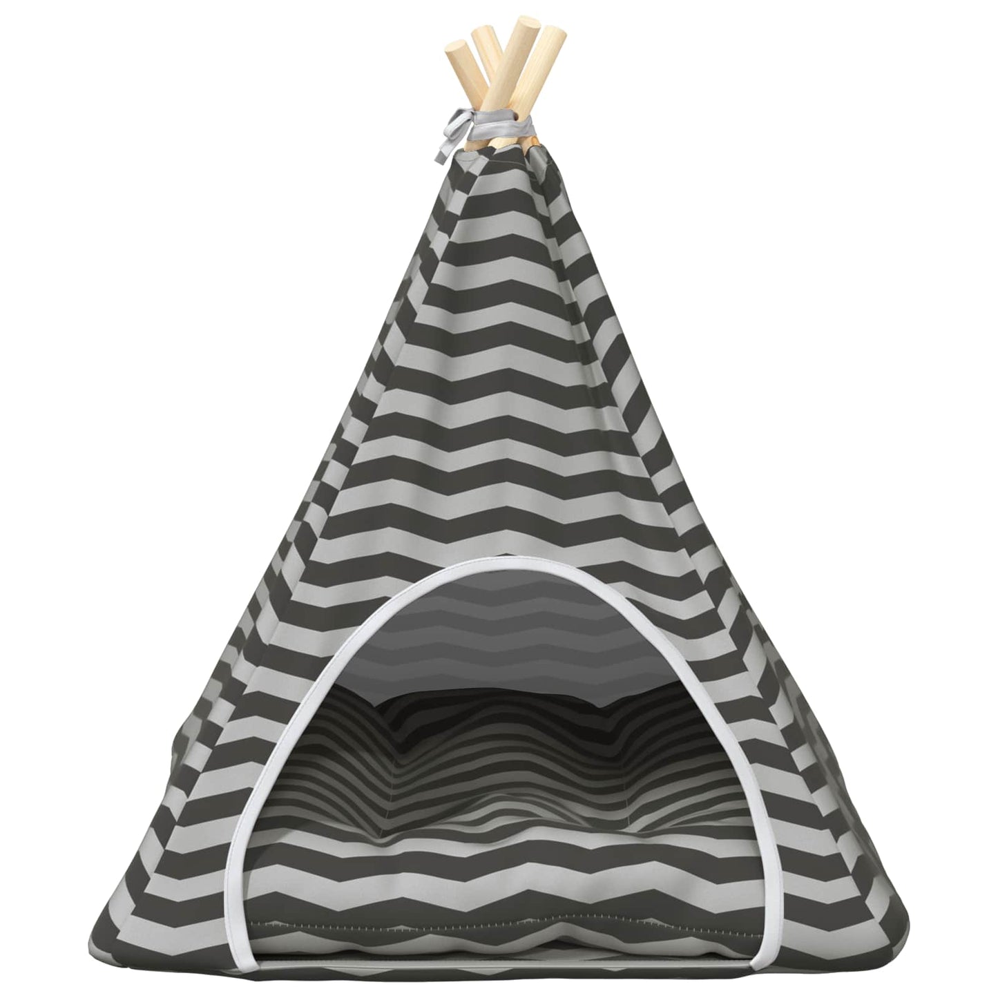 vidaXL Teepee για κατοικίδια με μαξιλάρι 60 x 60 x 70 cm Πολυεστέρας