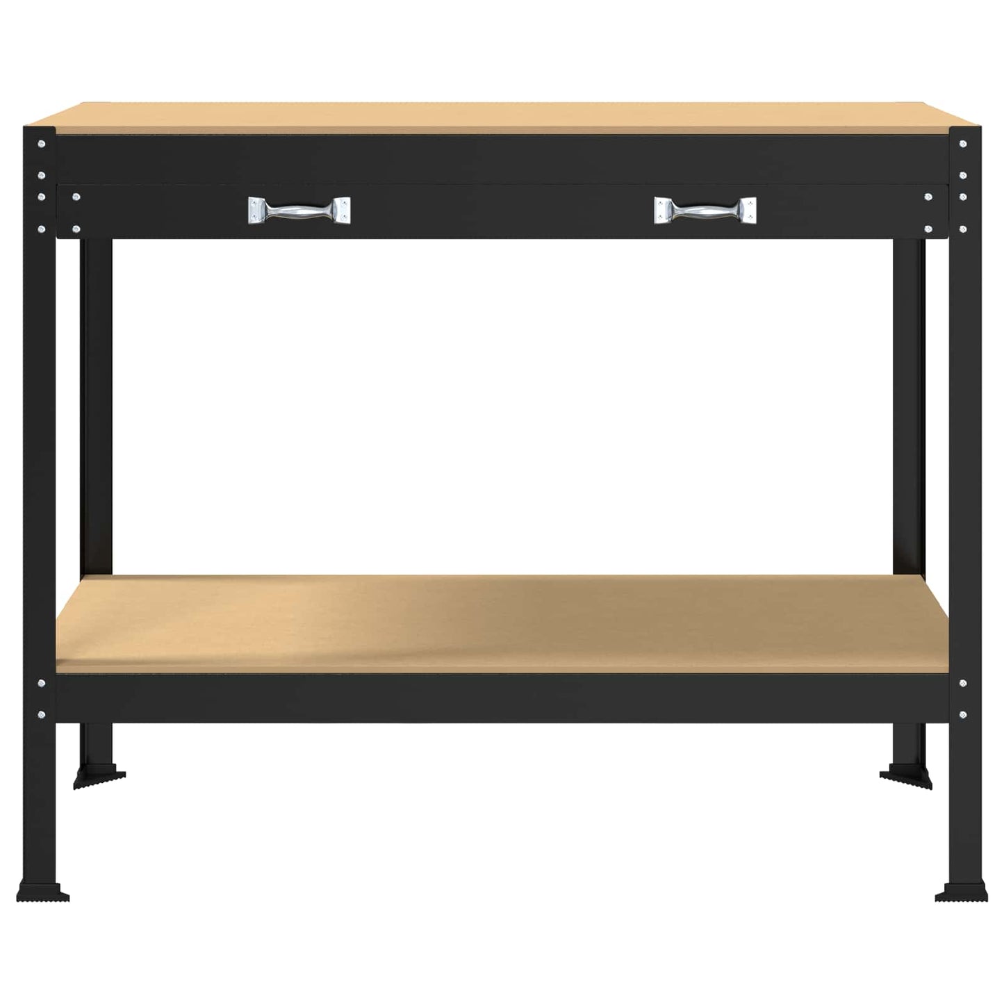 vidaXL Εργασιακά Παγκάκια Μαύρο 81 x 41 x 145 εκ. Επεξεργασμένο ξύλο