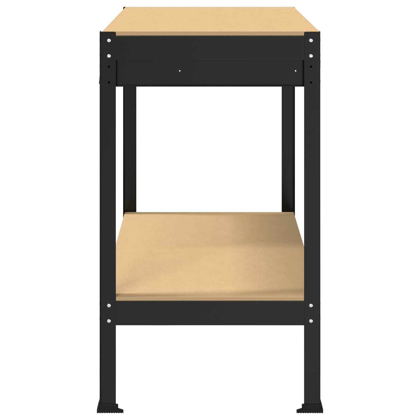 vidaXL Εργασιακά Παγκάκια Μαύρο 81 x 41 x 145 εκ. Επεξεργασμένο ξύλο