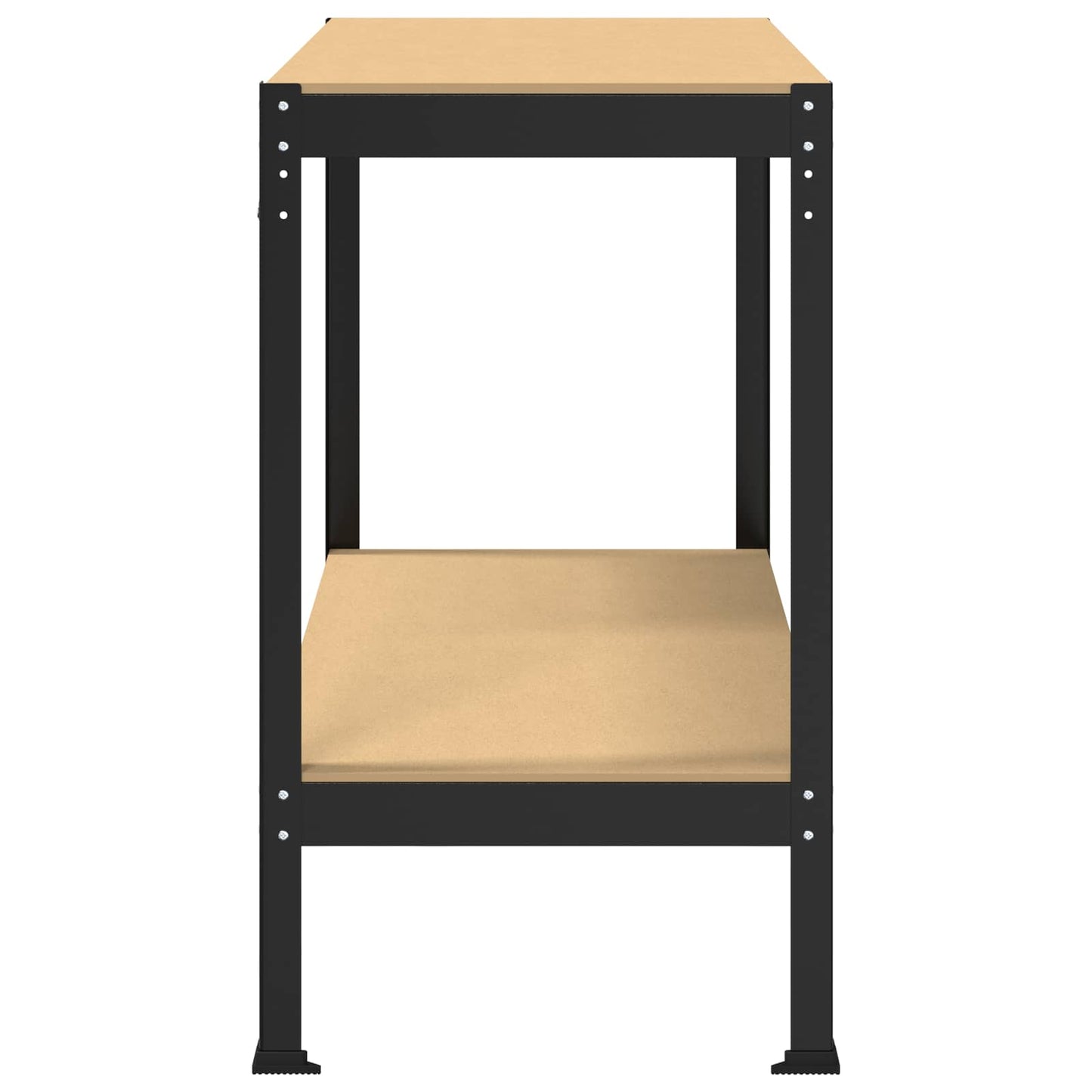 vidaXL Εργασιακά Παγκάκια Μαύρο 81 x 41 x 145 εκ. Επεξεργασμένο ξύλο