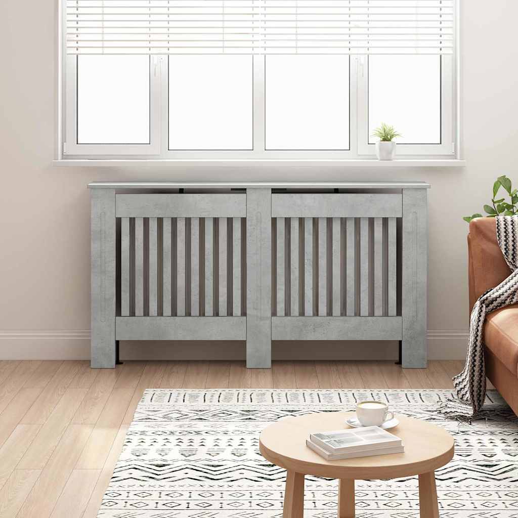 vidaXL Καπάκι Καλοριφέρ Σκυρόδεμα Γκρι 152 x 19 x 81,5 cm