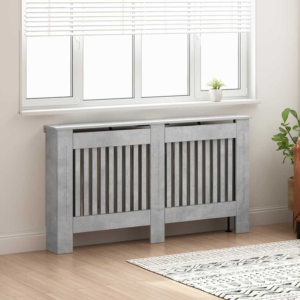 vidaXL Καπάκι Καλοριφέρ Σκυρόδεμα Γκρι 152 x 19 x 81,5 cm