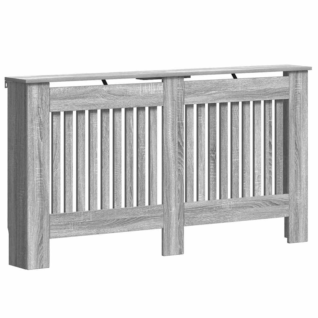 vidaXL Καπάκι Καλοριφέρ Γκρίζο Σονομα 152 x 19 x 81,5 cm
