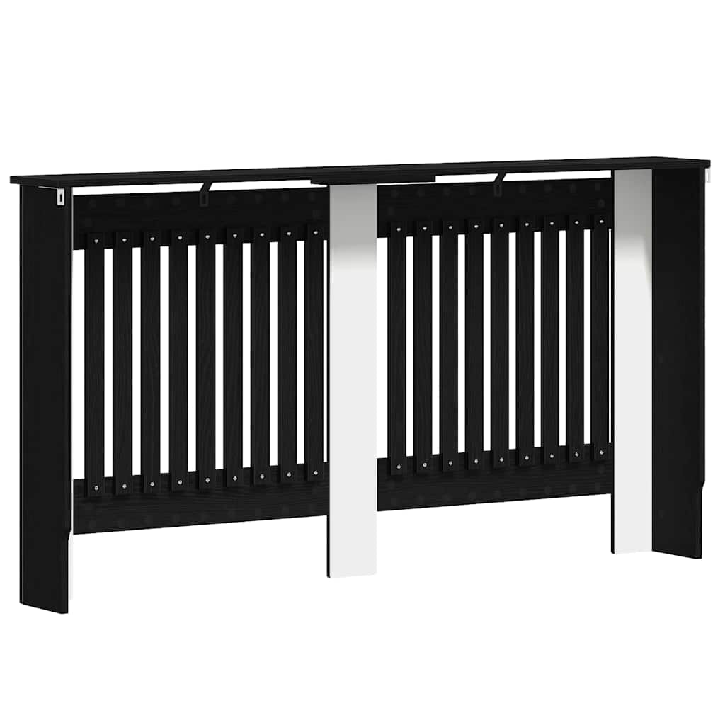 vidaXL Καπάκι Καλοριφέρ Μαύρη Οξυά 152 x 19 x 81,5 cm