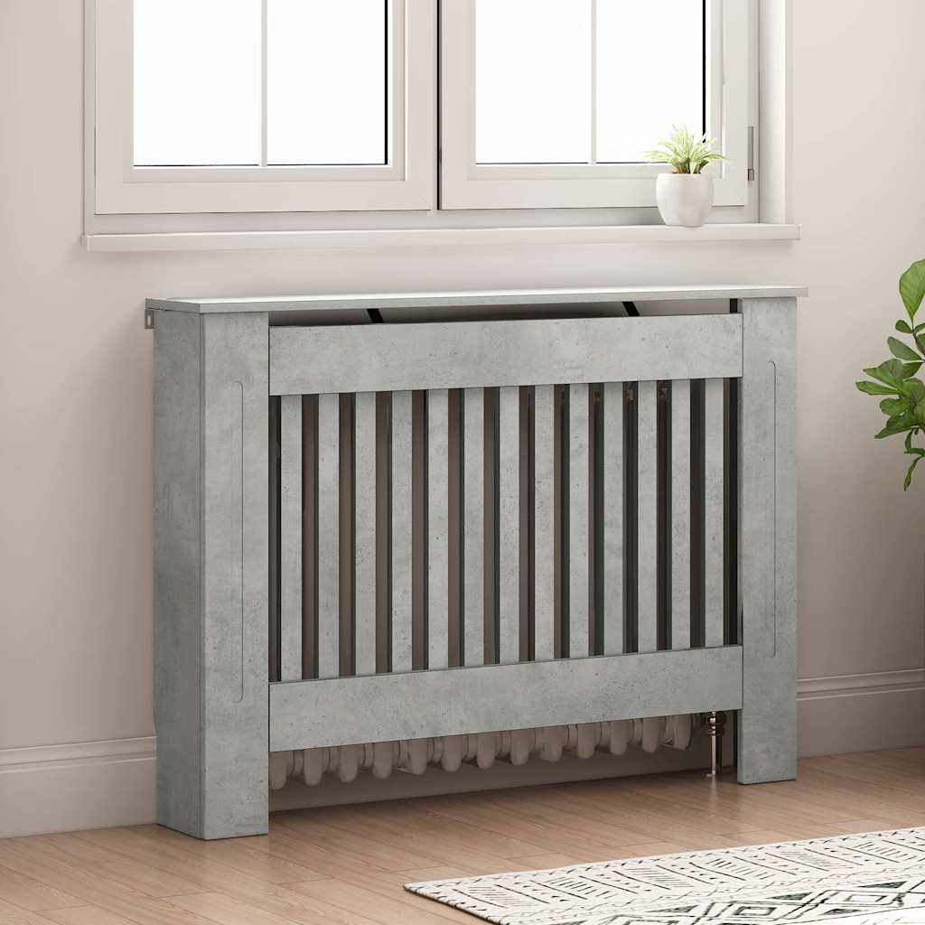 vidaXL Καπάκι Καλοριφέρ Σκυρόδεμα Γκρι 112 x 19 x 81,5 cm