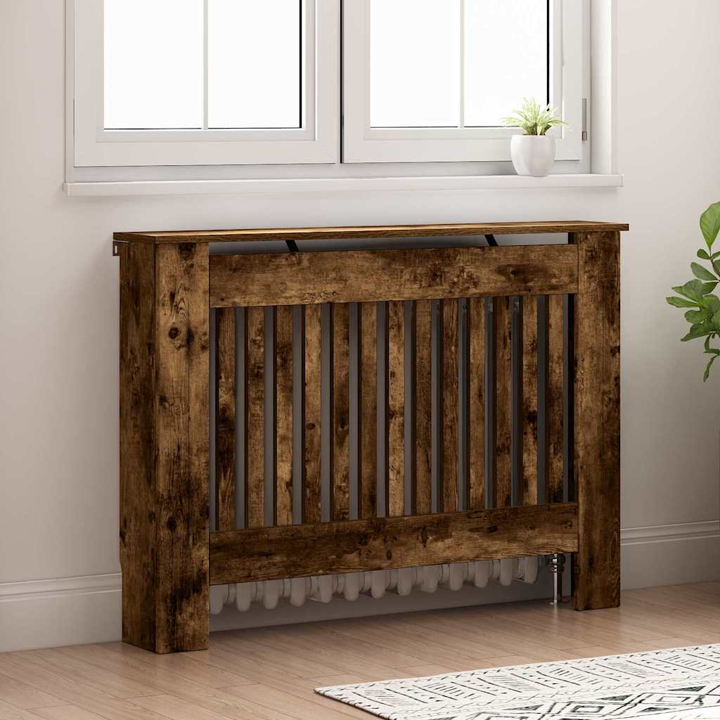 vidaXL Καπάκι Καλοριφέρ Καπνιστό Δρύς 112 x 19 x 81,5 cm