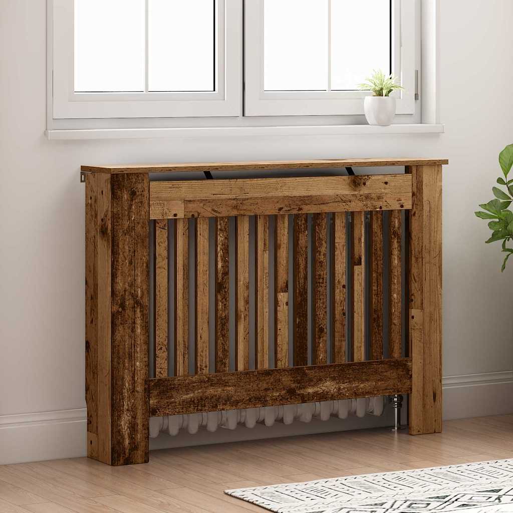 vidaXL Καπάκι Καλοριφέρ Παλιό Ξύλο 112 x 19 x 81,5 cm