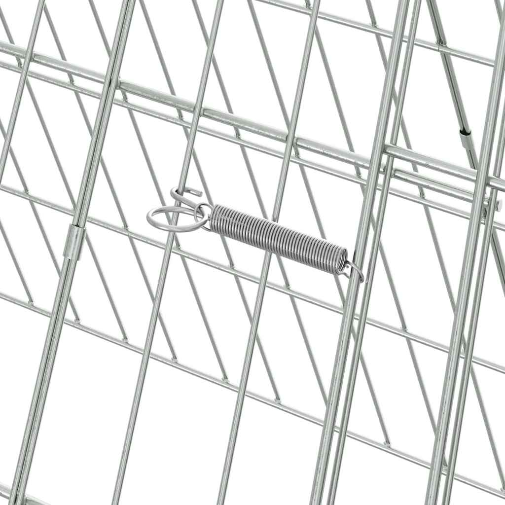 vidaXL Κλουβί Κουνελιού Ασημί 650 x 55 x 55 εκ Επικαλυμμένος Χάλυβας