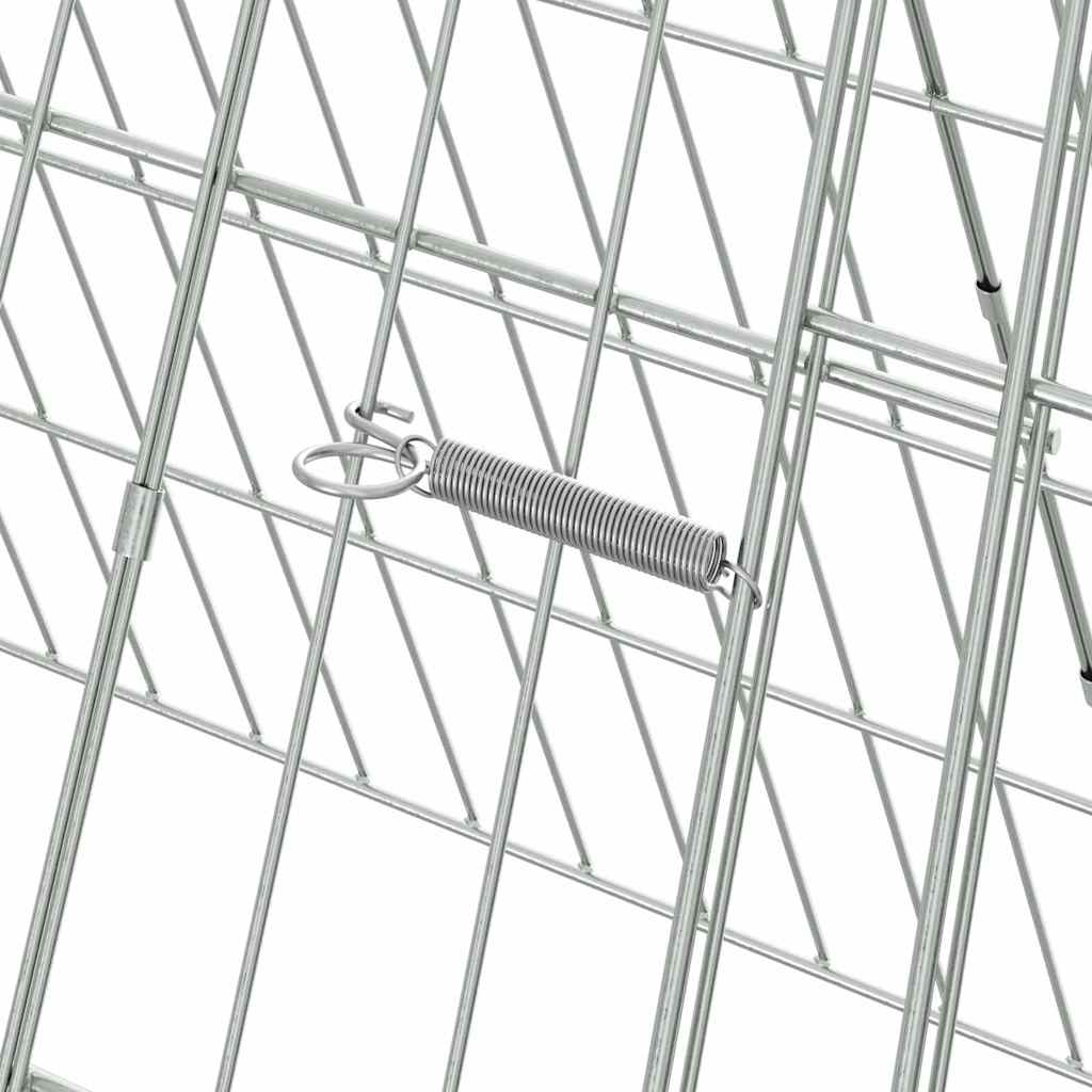 vidaXL Κλουβί Κουνελιού Ασημί 650 x 55 x 55 εκ Επικαλυμμένος Χάλυβας