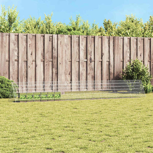 vidaXL Κλουβί Κουνελιού Ασημί 650 x 55 x 55 εκ Επικαλυμμένος Χάλυβας