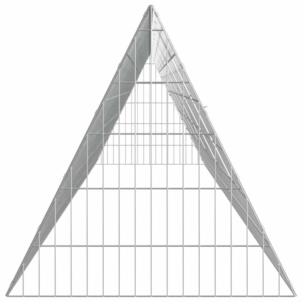 vidaXL Κλουβί Κουνελιού Ασημί 650 x 55 x 55 εκ Επικαλυμμένος Χάλυβας