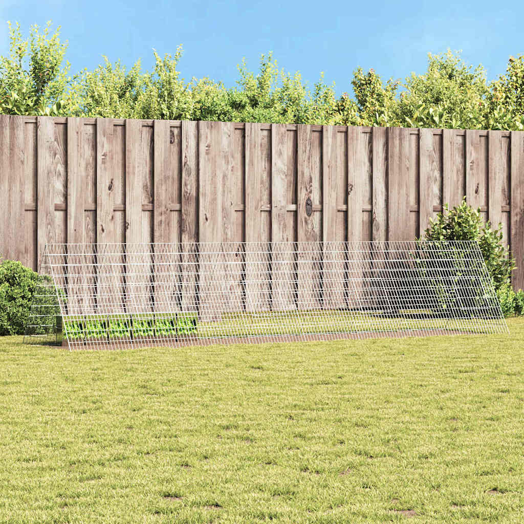 vidaXL Κλουβί Κουνελιού Ασημί 215 x 100 x 85 εκ Επικαλυμμένος Χάλυβας