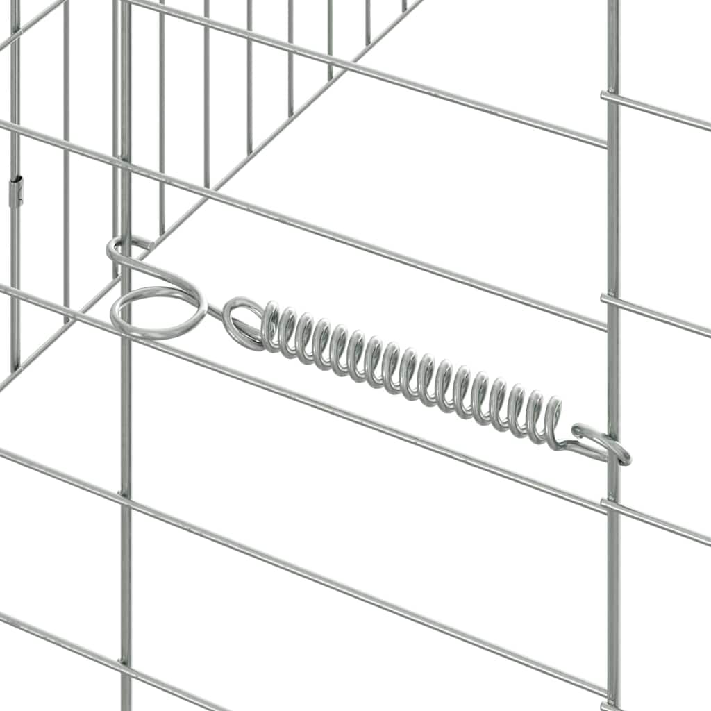 vidaXL Κλουβί Κουνελιού Ασημί 400 x 78 x 78 εκ. Επικαλυμμένος Χάλυβας
