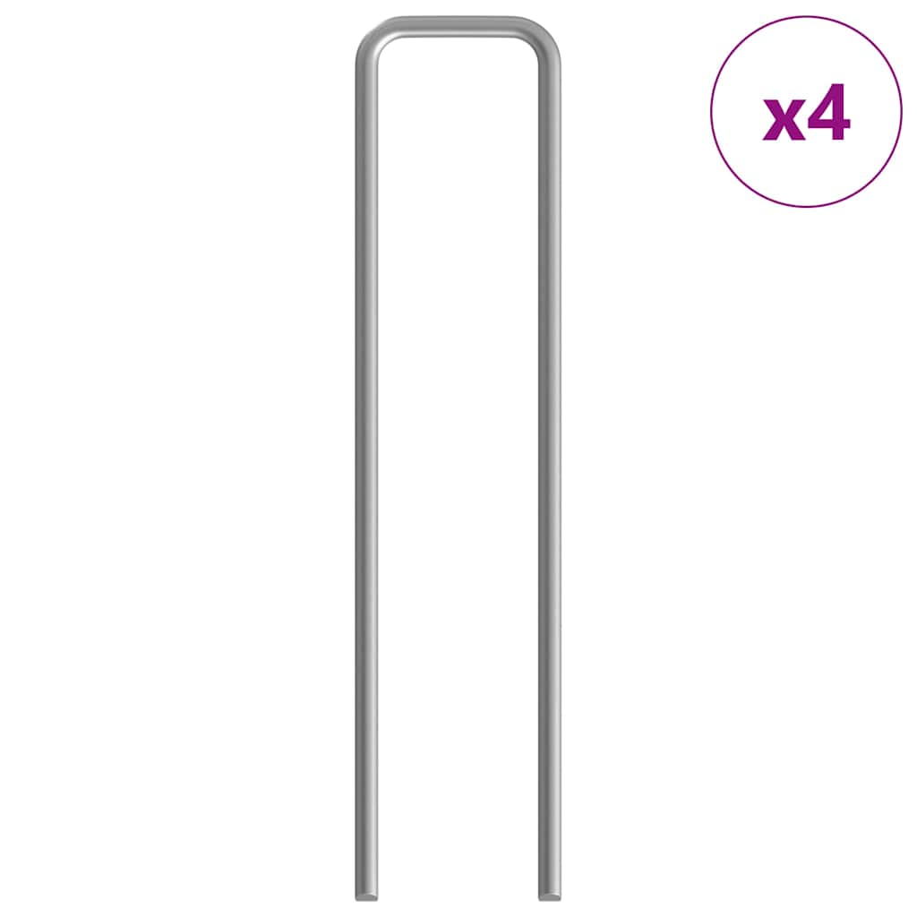 vidaXL Κλουβί Κουνελιού Ασημί 400 x 78 x 78 εκ. Επικαλυμμένος Χάλυβας