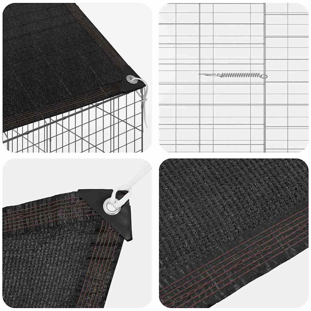 vidaXL Κλουβί Κουνελιού Ασημί 400 x 78 x 78 εκ. Επικαλυμμένος Χάλυβας