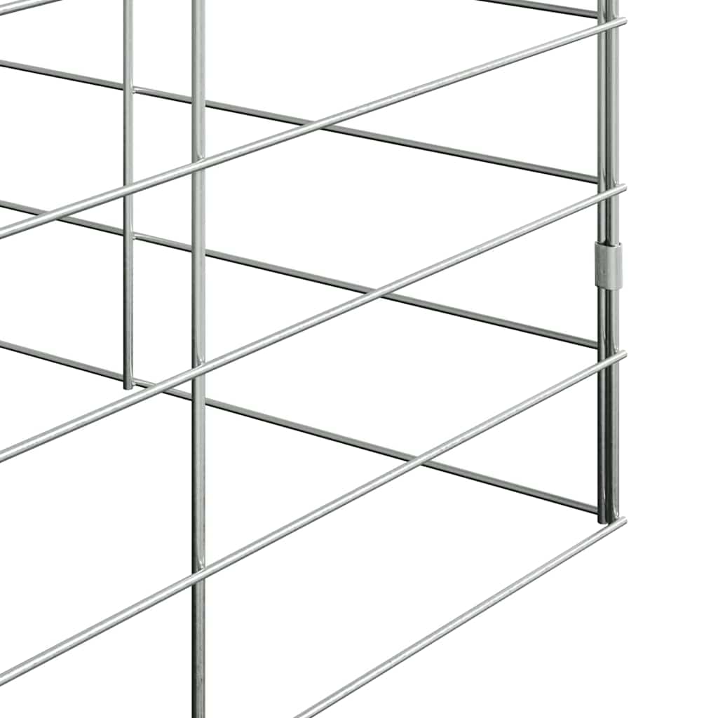 vidaXL Κλουβί Κουνελιού Ασημί 100 x 100 x 210 εκ.