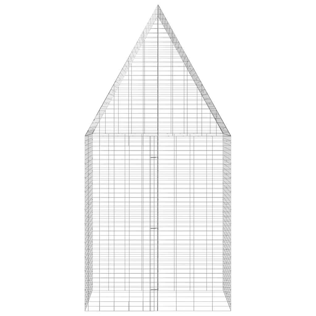 vidaXL Κλουβί Κουνελιού Ασημί 100 x 100 x 210 εκ.