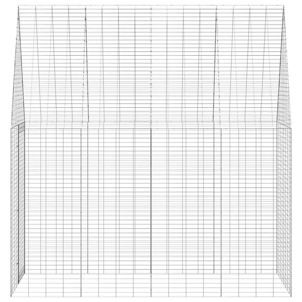 vidaXL Κλουβί Κουνελιού Ασημί 200 x 100 x 210 εκ.