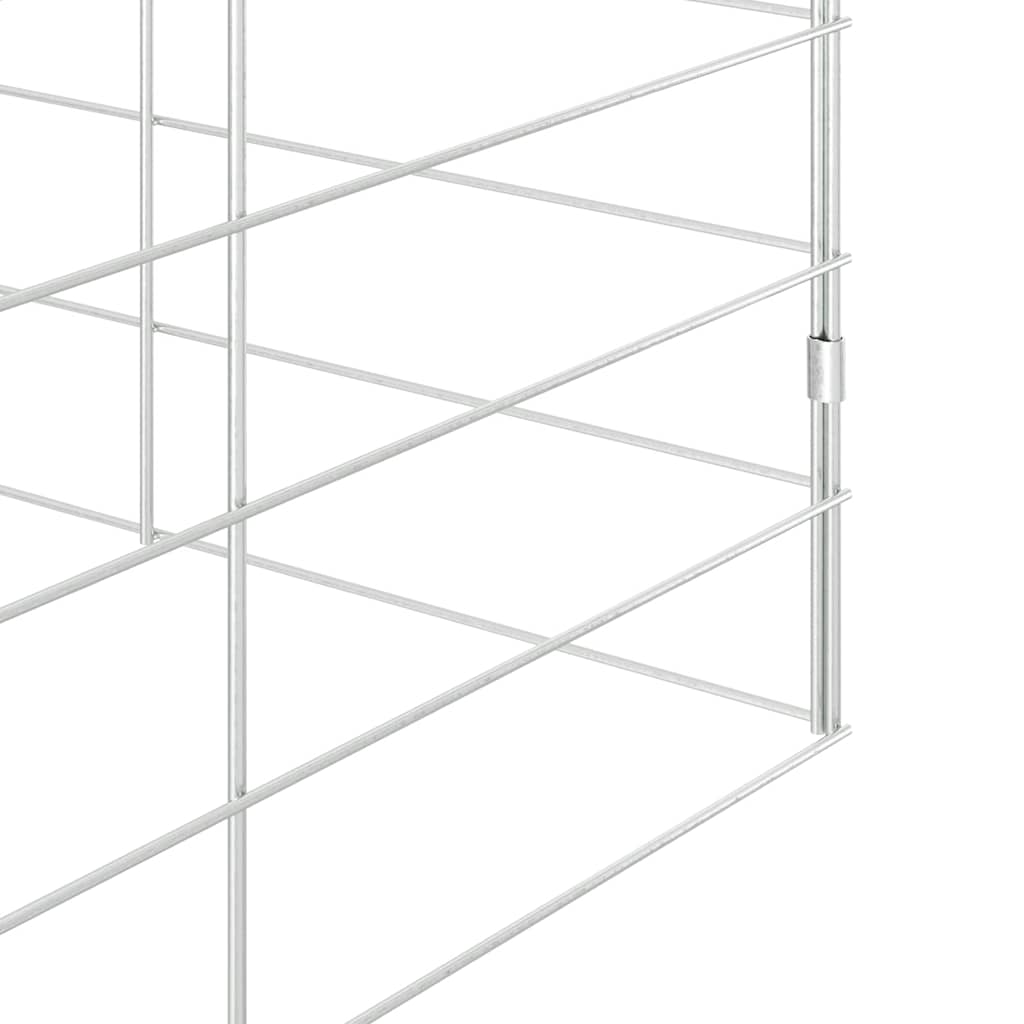 vidaXL Κλουβί Κουνελιού Ασημί 300 x 100 x 210 εκ.