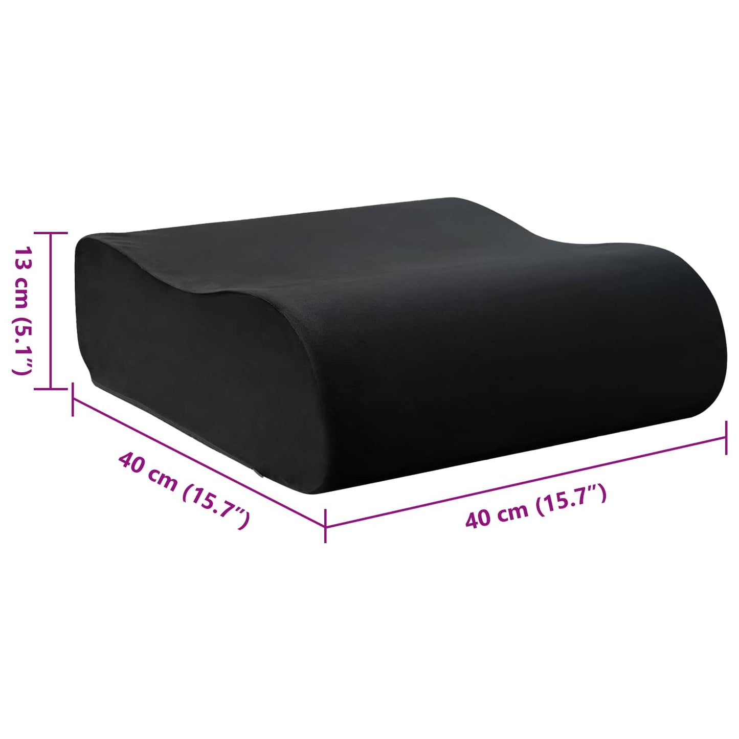 vidaXL Μαξιλάρια Καθίσματος Μονόχρωμο Μαύρο 40 x 40 x 13 cm PU Αφρός