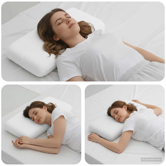 vidaXL Μαξιλάρι Ύπνου 70 x 36 x 13,5 εκ Μεσαίο Αφρός Μνήμης Λευκό