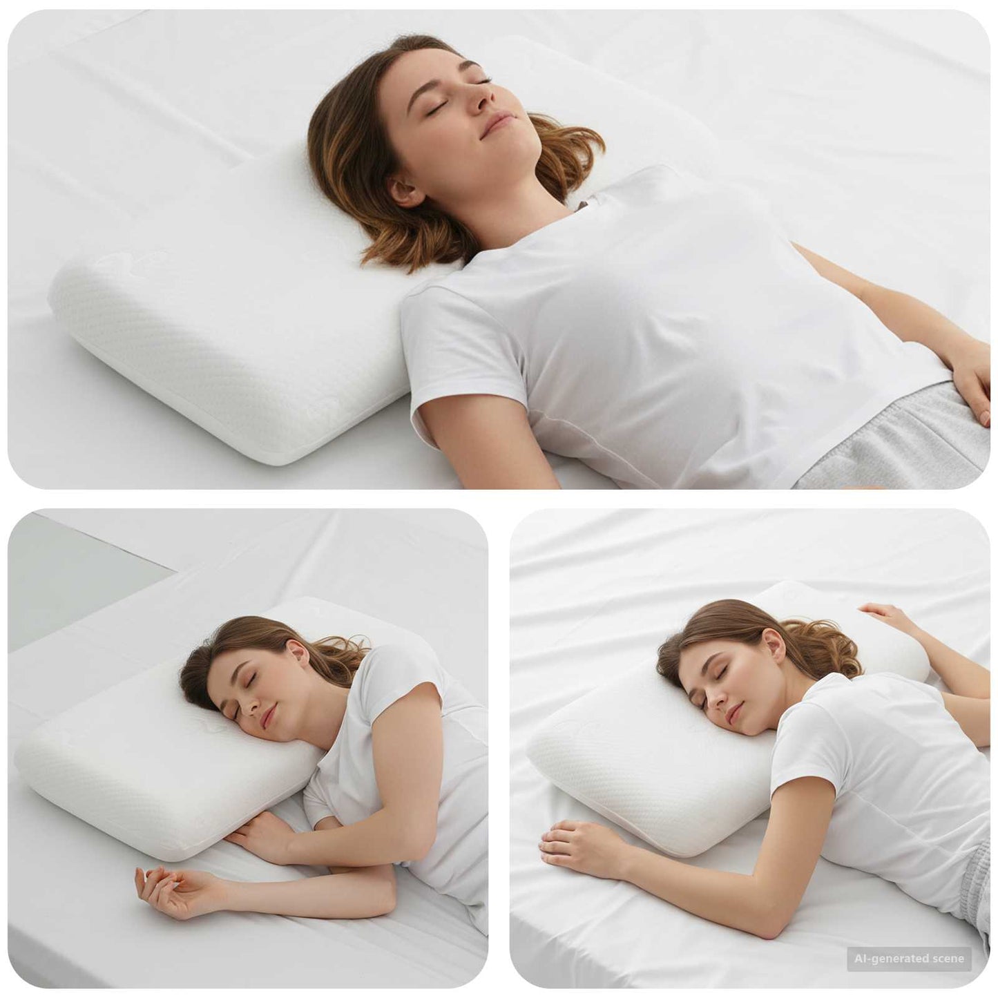 vidaXL Μαξιλάρι Ύπνου 74 x 39 x 13 εκ. Μεσαίο Αφρός Μνήμης Λευκό
