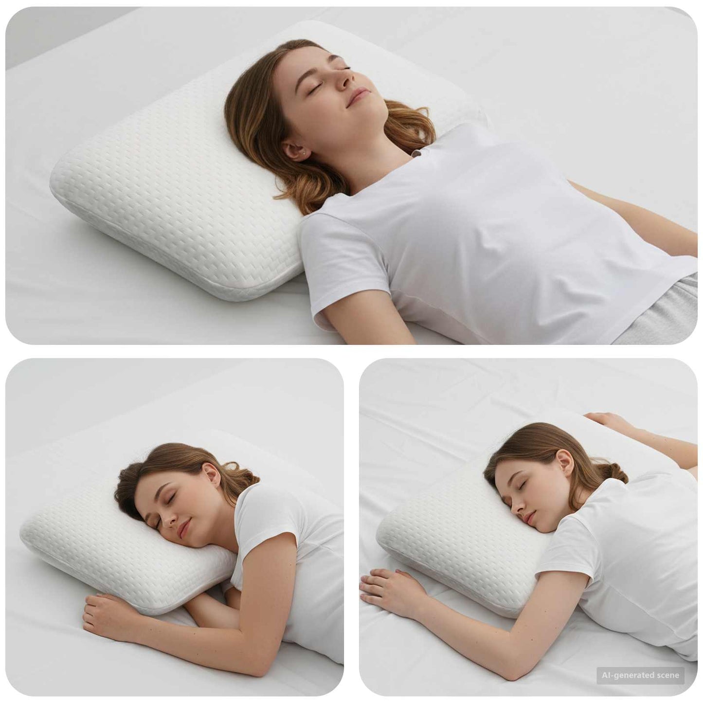 vidaXL Μαξιλάρι Ύπνου 60 x 40 x 10 εκ Αφρός Μνήμης Λευκό