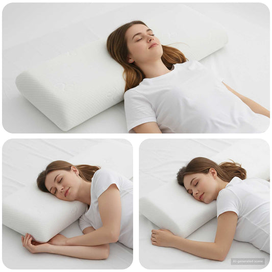 vidaXL Μαξιλάρι Ύπνου 90 x 40 x 13 εκ Μεσαίο Τζελ Μνήμης Φόρμα Λευκό