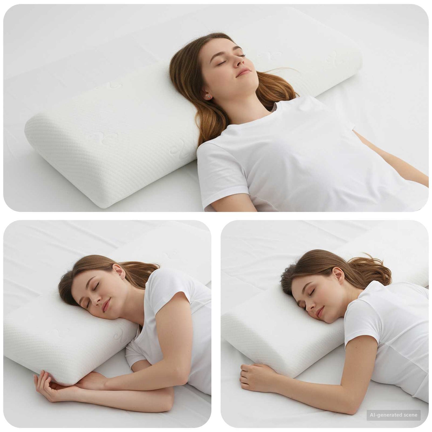 vidaXL Μαξιλάρι Ύπνου 105 x 36 x 13 εκ Μεσαίο Τζελ Μνήμης Φόρμα Λευκό