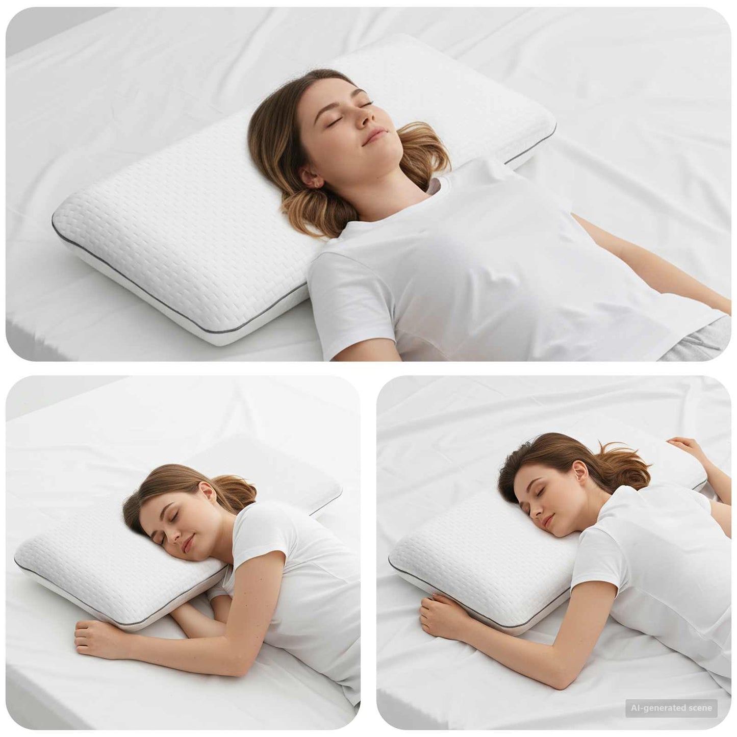 vidaXL Μαξιλάρι Ύπνου 80 x 40 x 12 cm Μεσαίο Τζελ Αφρός Λευκό