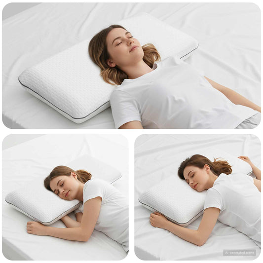 vidaXL Μαξιλάρι Ύπνου 80 x 35 x 10 εκ Μεσαίο Τζελ Αφρός Λευκό