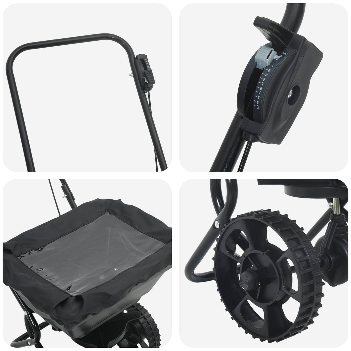 vidaXL Διασκορπιστής Μαύρο 47 x 82 x 75 εκ PVC και Ατσάλι