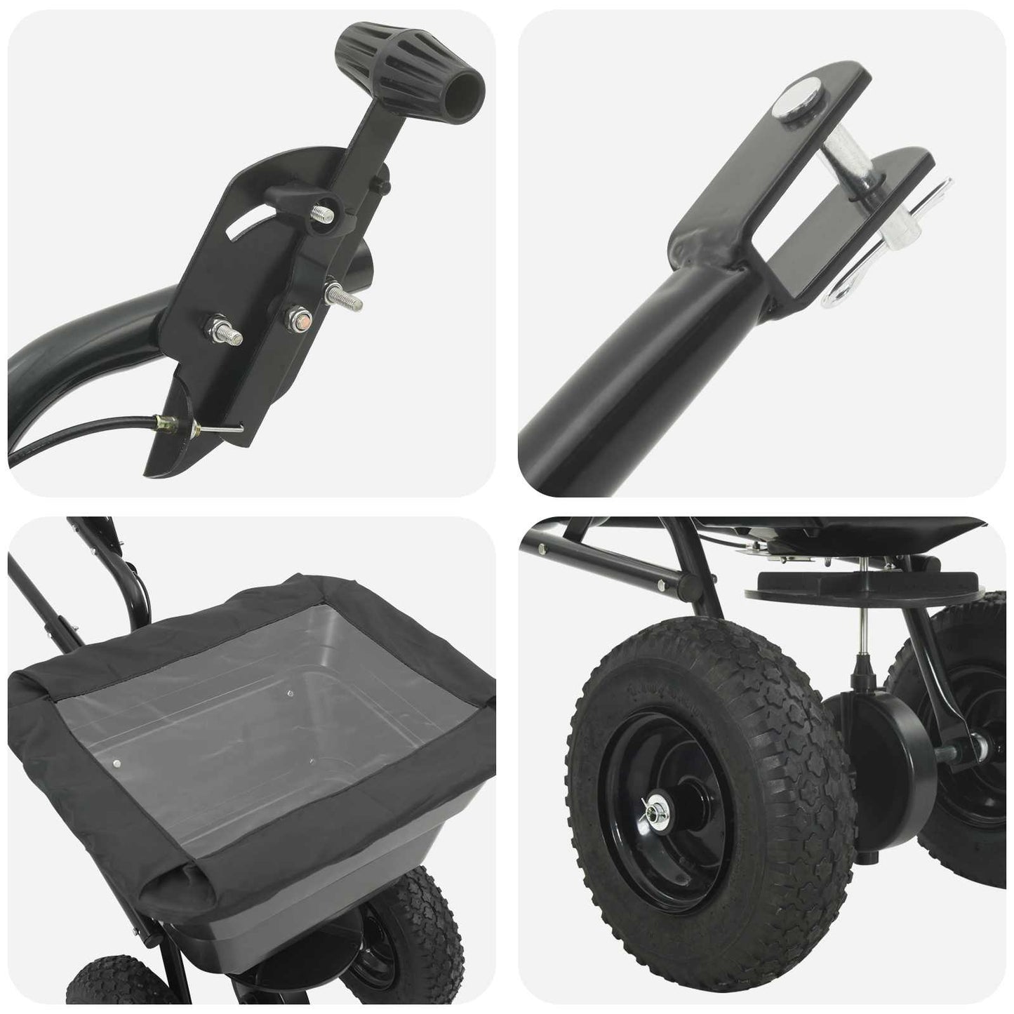 vidaXL Διασκορπιστής Μαύρο 53 x 108 x 74 εκ PVC και Ατσάλι