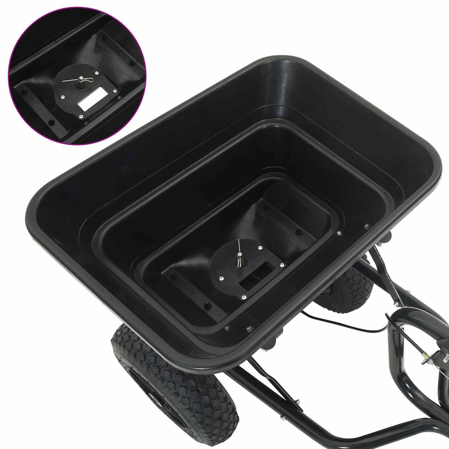 vidaXL Διασκορπιστής Μαύρο 53 x 108 x 74 εκ PVC και Ατσάλι