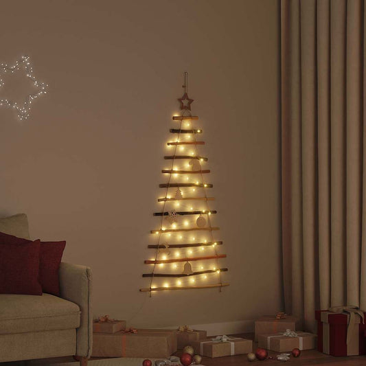vidaXL Χριστουγεννιάτικο Δέντρο με 50 LED Φυσικό 120 cm ξύλο φράξου