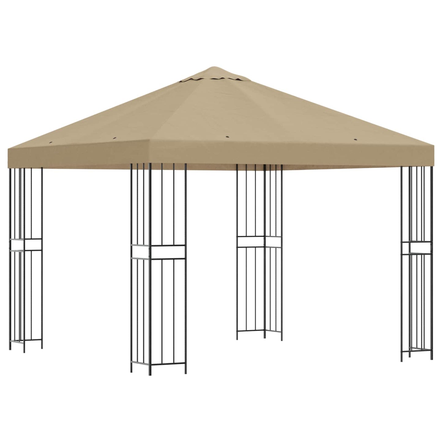 vidaXL Κιόσκι 3 x 3 m Μπεζ Πολυεστέρας και Χάλυβας 190 gsm