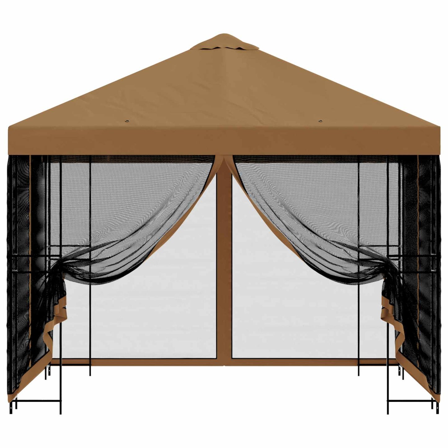vidaXL Κήπος Γκαζebo με Πλευρικά Τοίχους 3 x 3 m Μπεζ