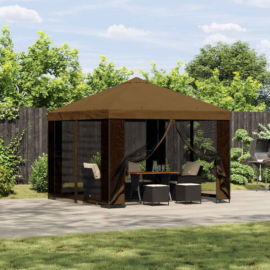 vidaXL Κιόσκι 3 x 3 m Taupe Πολυεστέρας και Χάλυβας 190