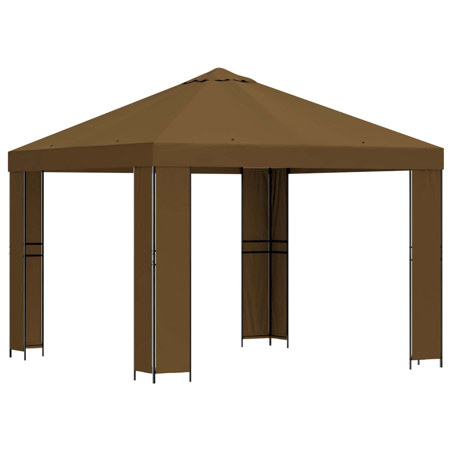 vidaXL Κιόσκι 3 x 3 m Taupe Πολυεστέρας και Χάλυβας 190
