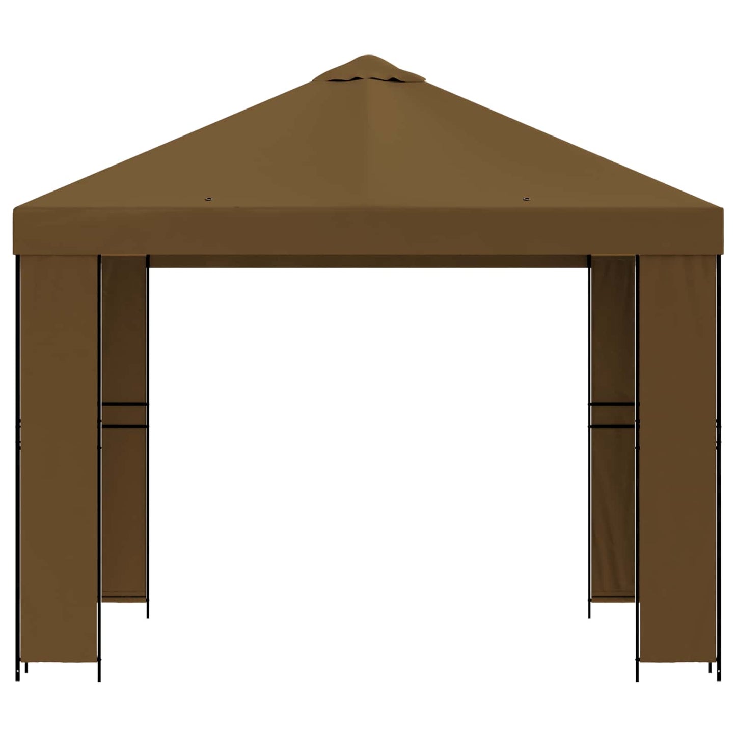 vidaXL Κιόσκι 3 x 3 m Taupe Πολυεστέρας και Χάλυβας 190
