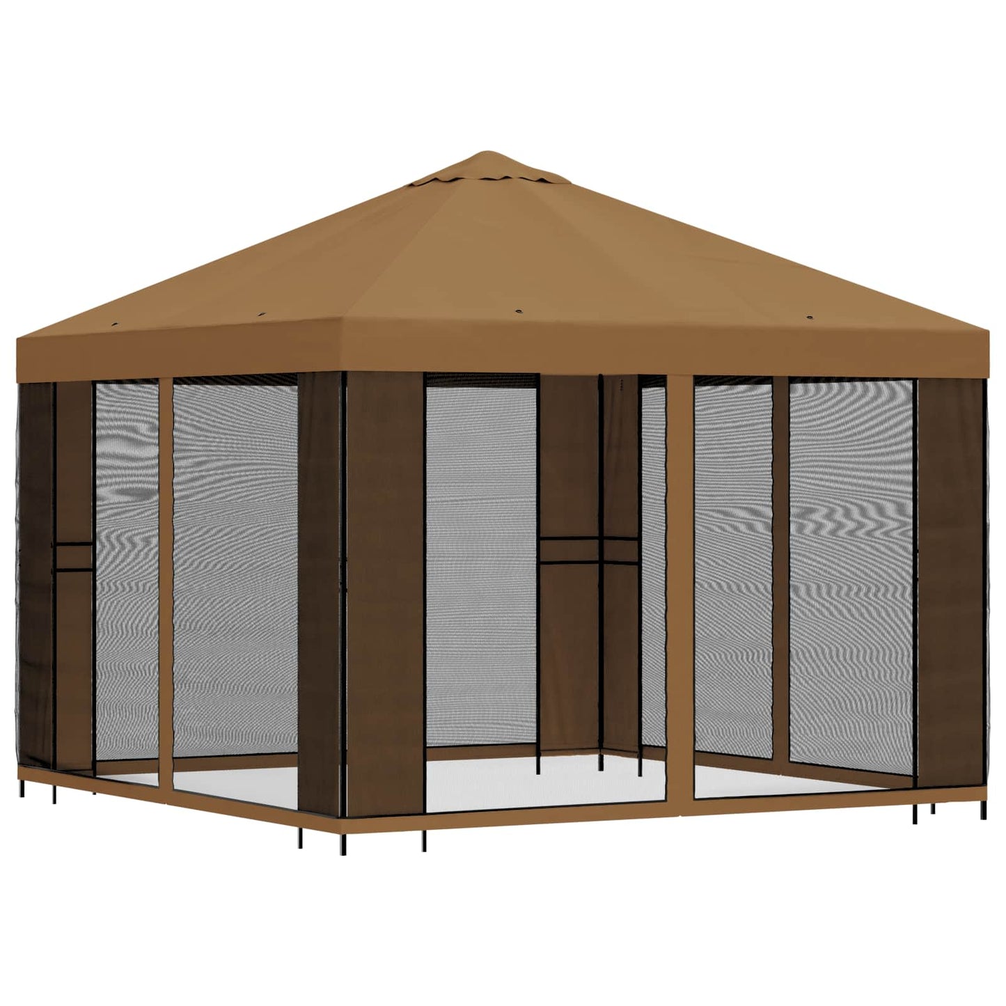 vidaXL Κήπος Γκαζebo με Πλευρικά Τοίχους 3 x 3 m Μπεζ