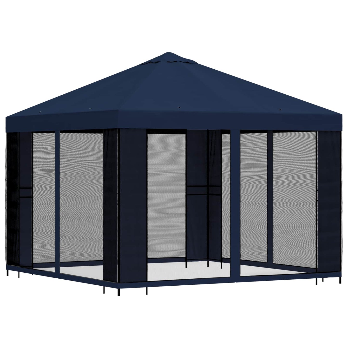 vidaXL Κήπος Γκαζebo με Πλευρικά Τοίχους 3 x 3 m Μπλε