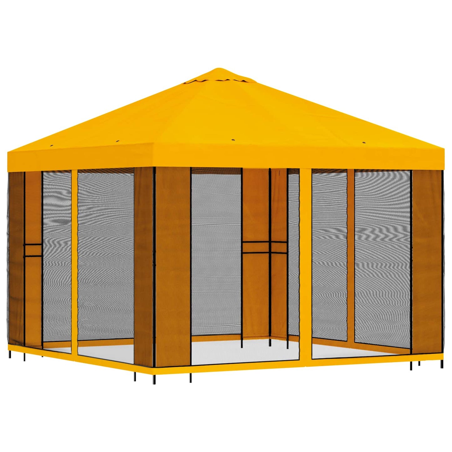 vidaXL Κήπος Γκαζebo με Πλευρικά Τοίχους 3 x 3 m Κίτρινο