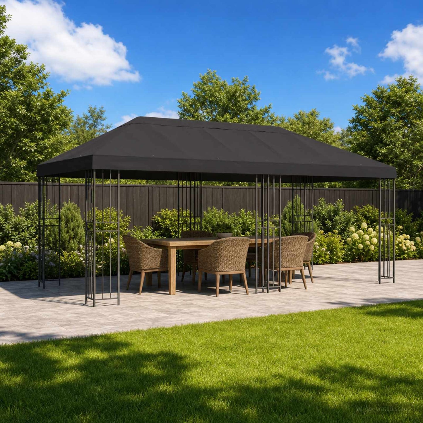 vidaXL Κάλυψη Σκηνής Γκαζebo 6 x 3 m Ανθρακί Πολυεστέρας 190