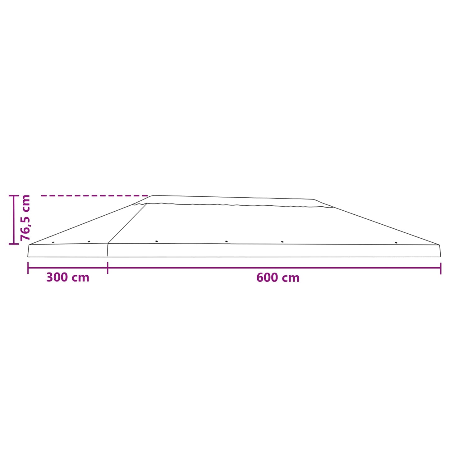 vidaXL Κάλυψη Σκηνής Γκαζebo 6 x 3 m Πορτοκαλί Πολυεστέρας 190
